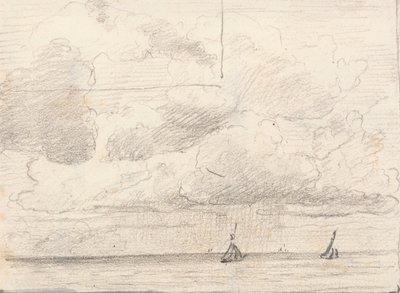 A Squall (verso- Staffage) by Lionel Constable